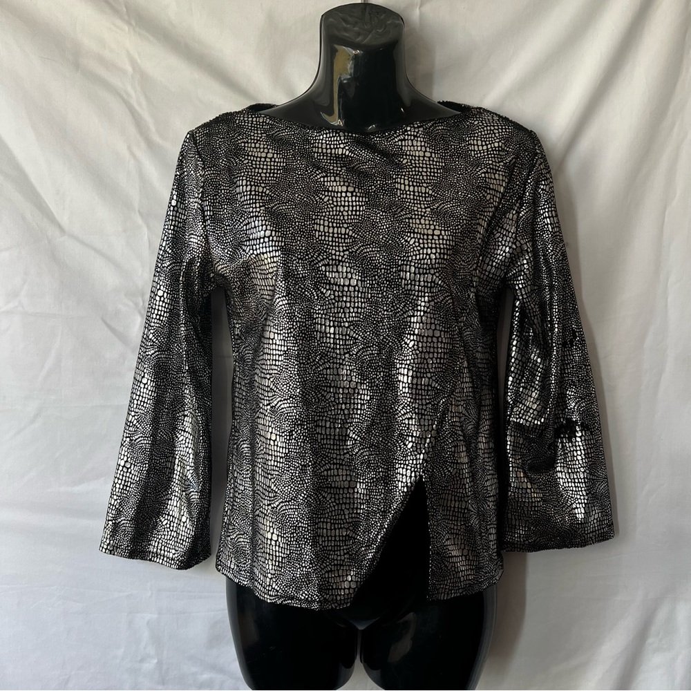 Silver marbled disco top size medium